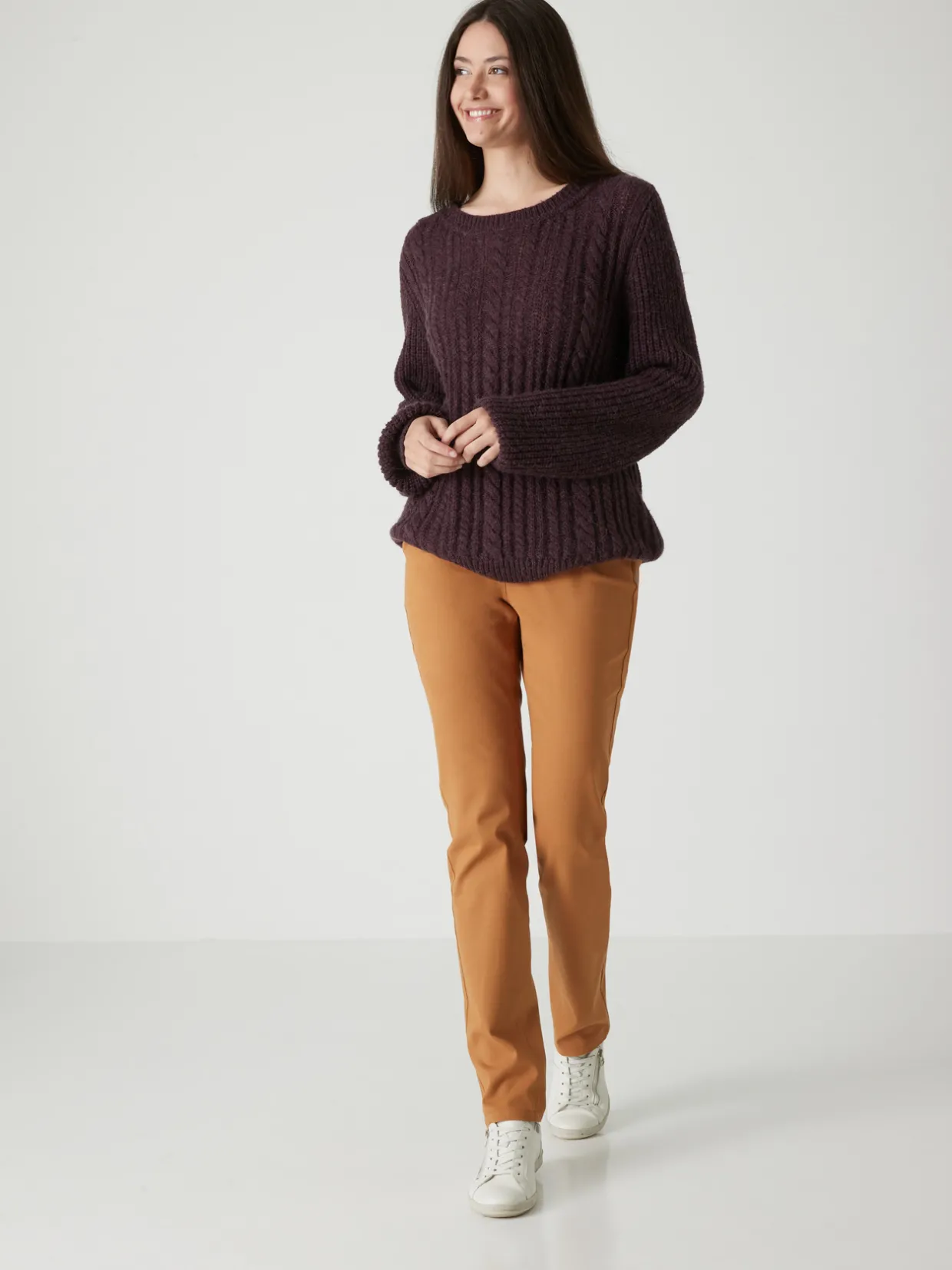 Femme Daxon Pull torsadé avec laine et mohair