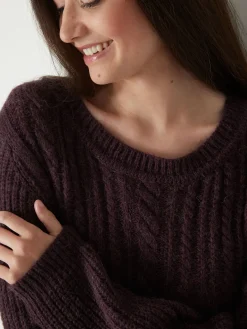 Femme Daxon Pull torsadé avec laine et mohair