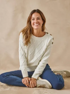 Femme Daxon Pull torsadé col rond