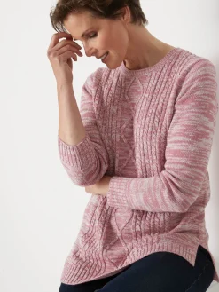 Femme Daxon Pull torsadé encolure ronde