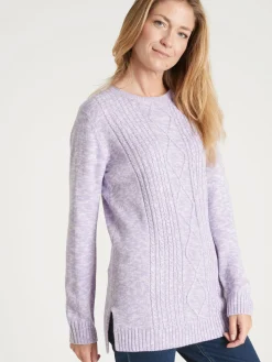 Femme Daxon Pull torsadé encolure ronde