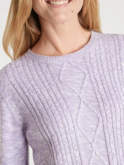 Femme Daxon Pull torsadé encolure ronde