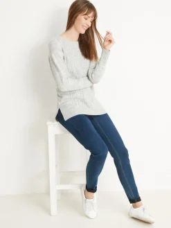 Femme Daxon Pull torsadé encolure ronde