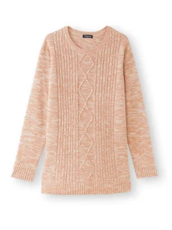 Femme Daxon Pull torsadé encolure ronde