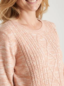 Femme Daxon Pull torsadé encolure ronde