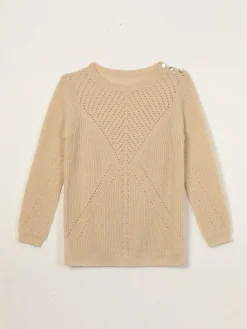 Femme Daxon Pull tunique côtes perlées