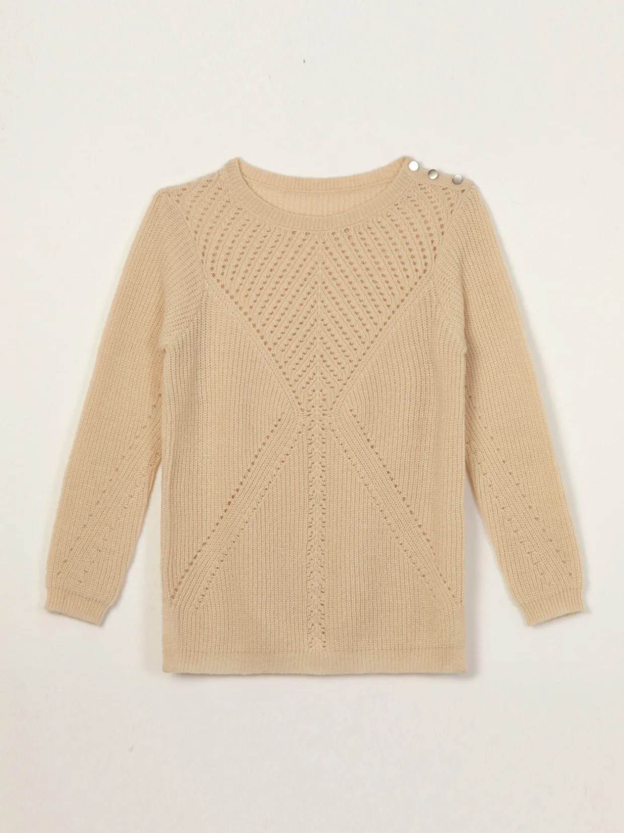 Femme Daxon Pull tunique côtes perlées