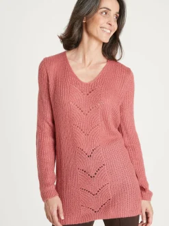 Femme Daxon Pull-tunique côtes perlées