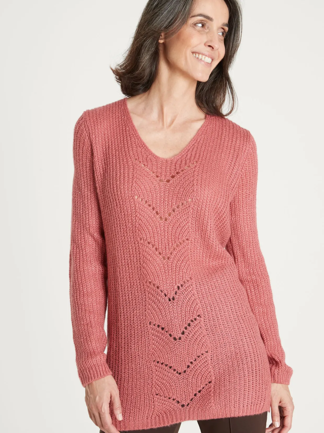 Femme Daxon Pull-tunique côtes perlées