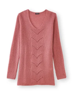 Femme Daxon Pull-tunique côtes perlées