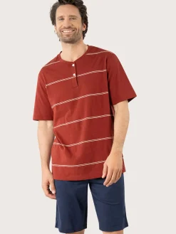 Homme Eminence Pyjama court mercerisé col tunisien