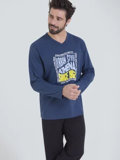 Homme Athéna Pyjama Ecopack Sérigraphié