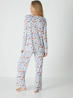 Daxon Pyjama empiècement dentelle