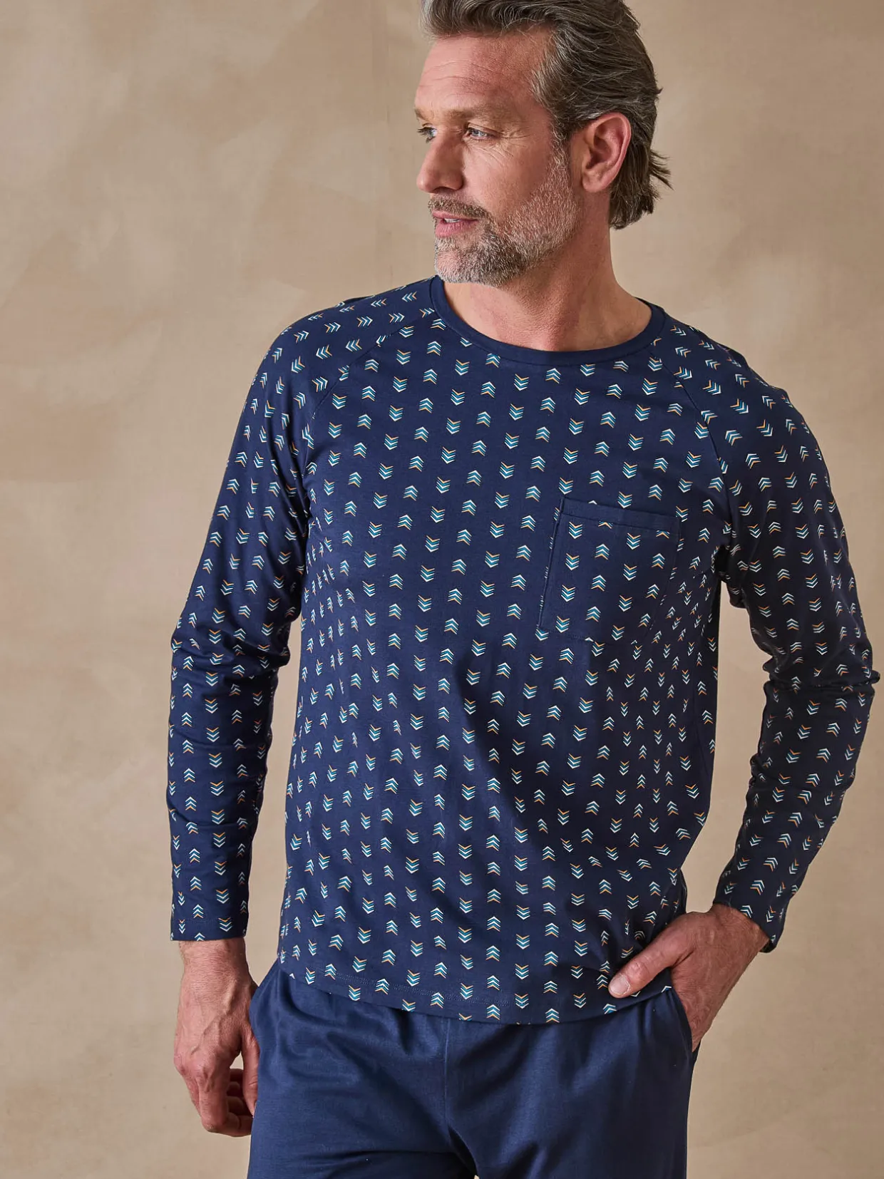 Homme Daxon Pyjama en maille pur coton