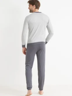 Homme Pyjama en maille pur coton
