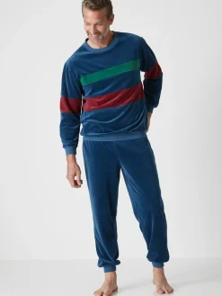 Homme Daxon Pyjama forme jogging en velours