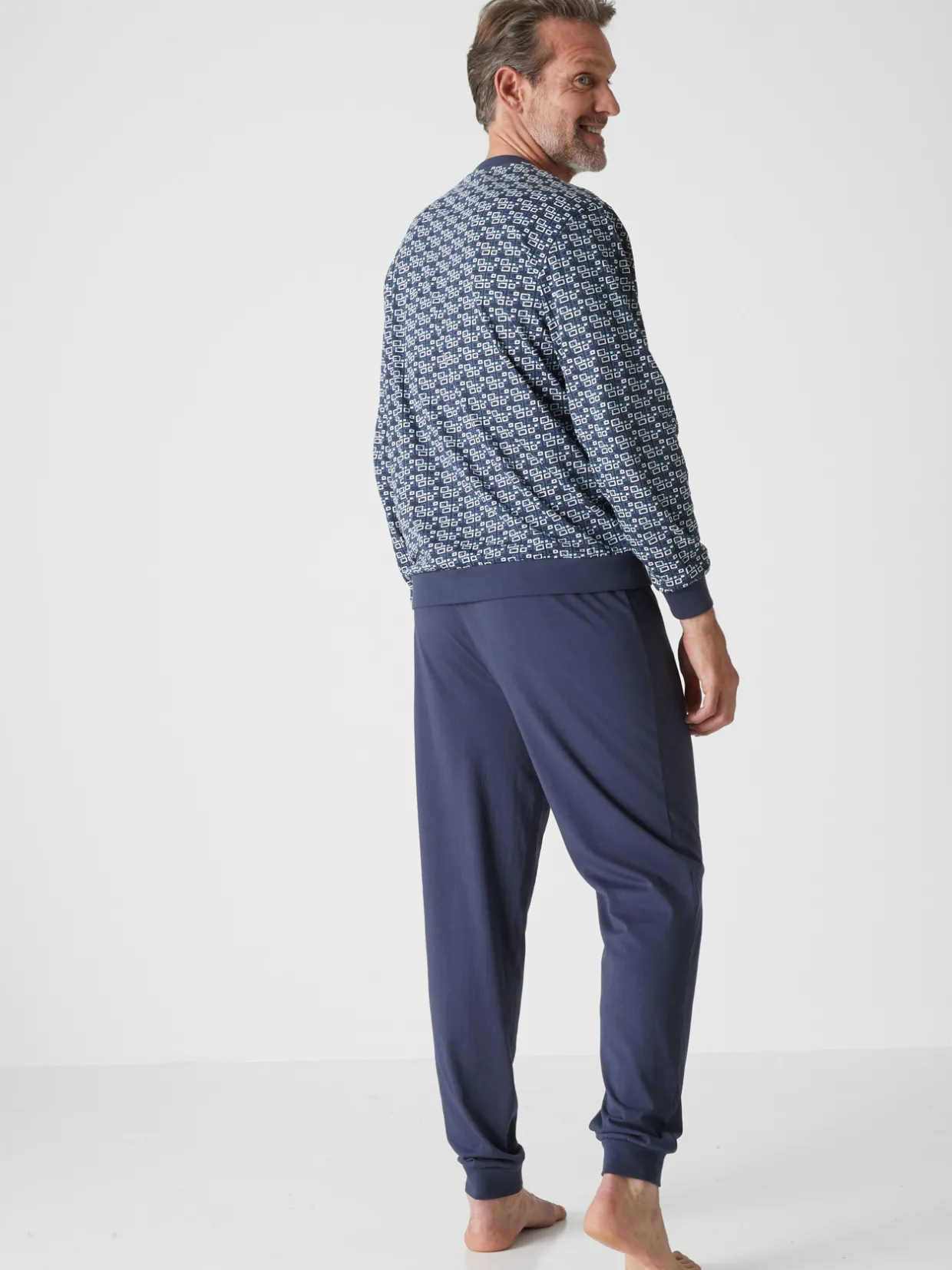 Homme Daxon Pyjama forme jogging jersey pur coton