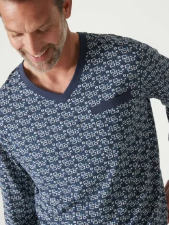 Homme Daxon Pyjama forme jogging jersey pur coton