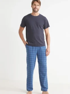 Homme Daxon Pyjama jersey et flanelle pur coton
