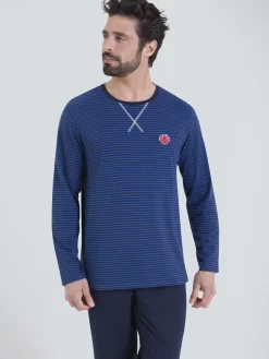 Homme Athéna Pyjama Rayures l'Escale