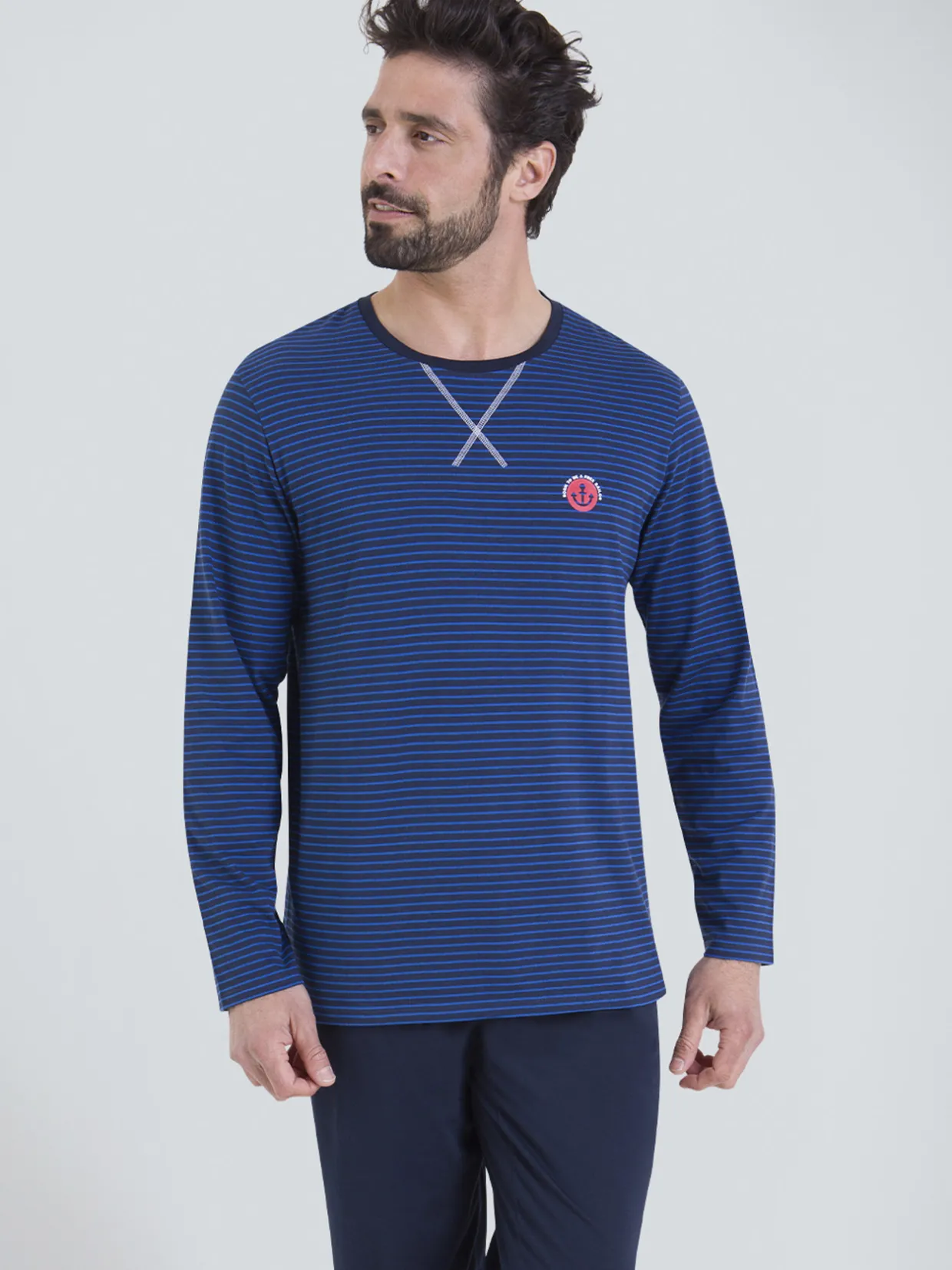 Homme Athéna Pyjama Rayures l'Escale