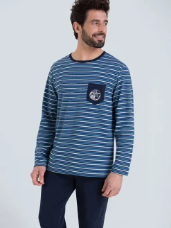 Homme Athéna Pyjama Rayures Waves homme