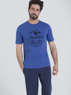 Homme Athéna Pyjama Winter manches courtes