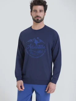 Homme Athéna Pyjama Winter manches longues