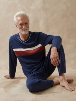 Homme Daxon Pyjamas jersey pur coton lot de 2