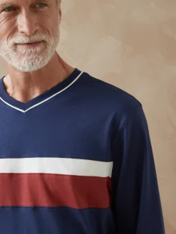 Homme Daxon Pyjamas jersey pur coton lot de 2