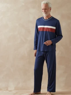 Homme Daxon Pyjamas jersey pur coton lot de 2