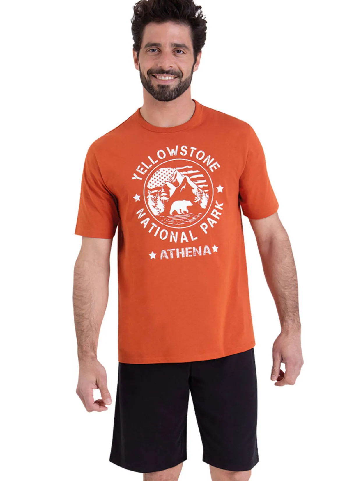 Homme Athéna Pyjashort ECOPACK col rond