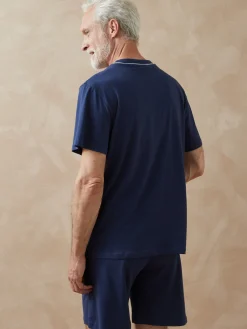 Homme Daxon Pyjashorts à rayures en jersey lot de 2