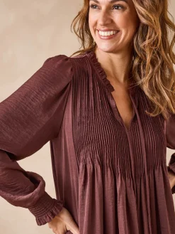 Femme Daxon Robe à plis nervurés