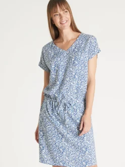 Femme Daxon Robe 3 trous tissu fluide