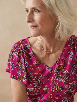 Femme Daxon Robe à volants, manches courtes