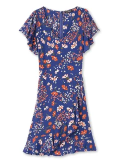 Femme Daxon Robe à volants, manches courtes