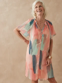 Femme Daxon Robe ample en crêpe froissé