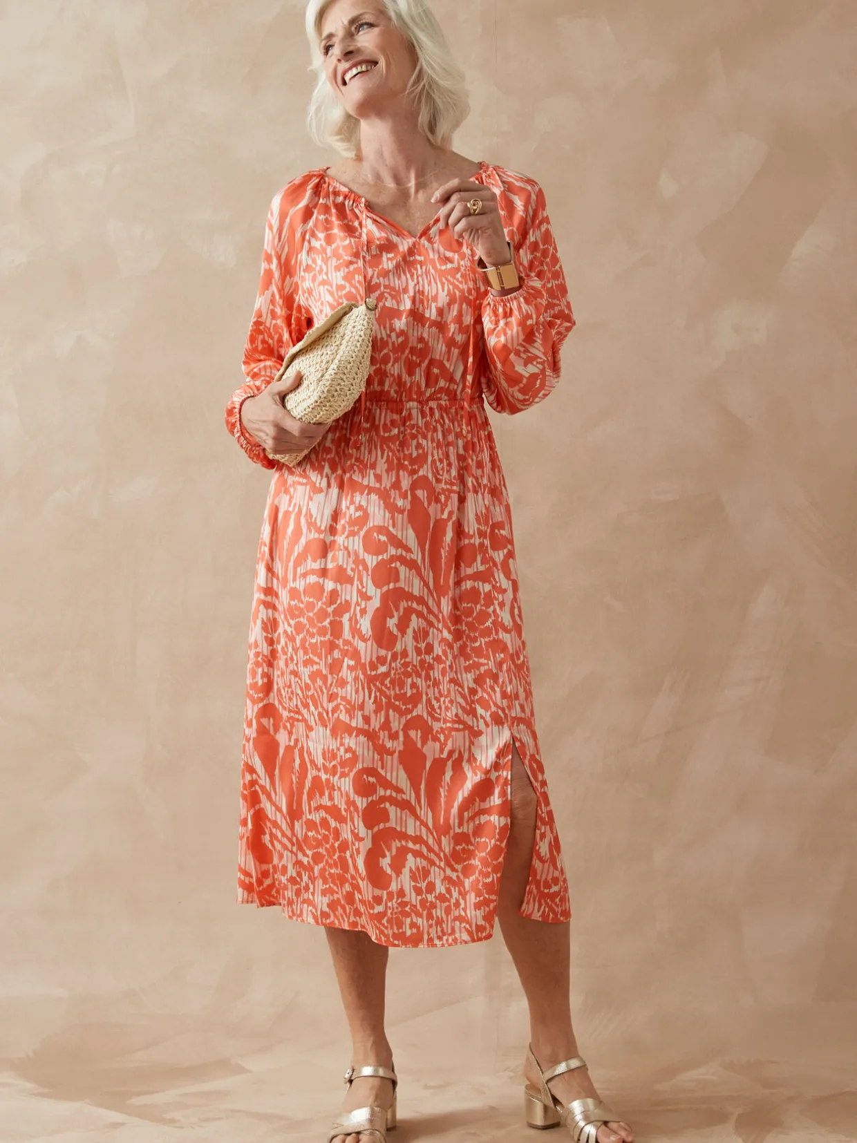 Femme Daxon Robe ample en tissu satiné