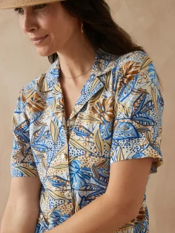 Femme Daxon Robe col tailleur manches courtes