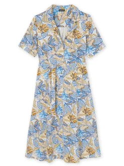 Femme Daxon Robe col tailleur manches courtes