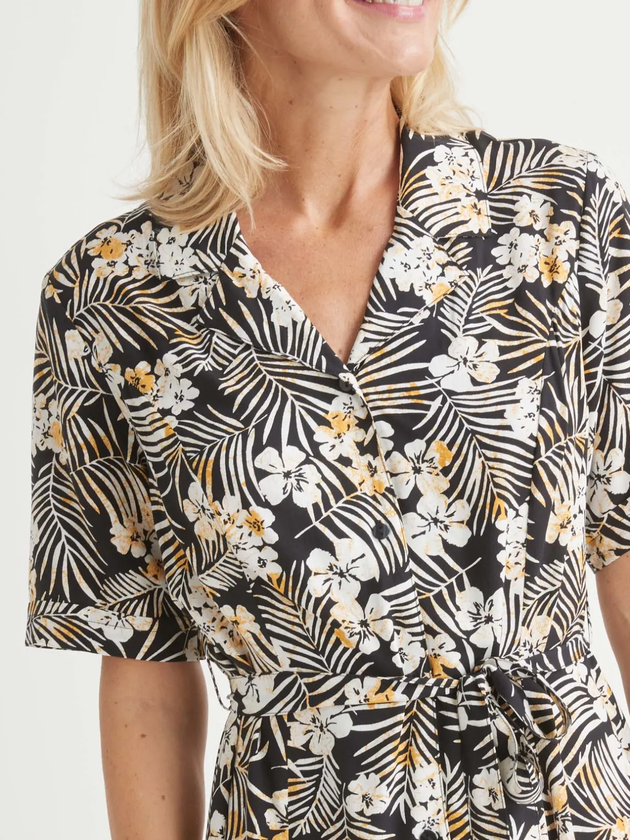 Femme Daxon Robe col tailleur manches courtes