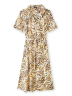 Femme Daxon Robe col tailleur manches courtes