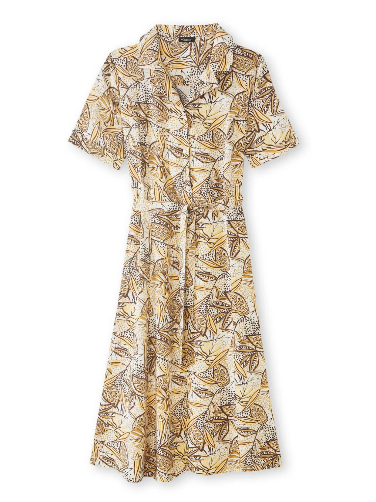 Femme Daxon Robe col tailleur manches courtes