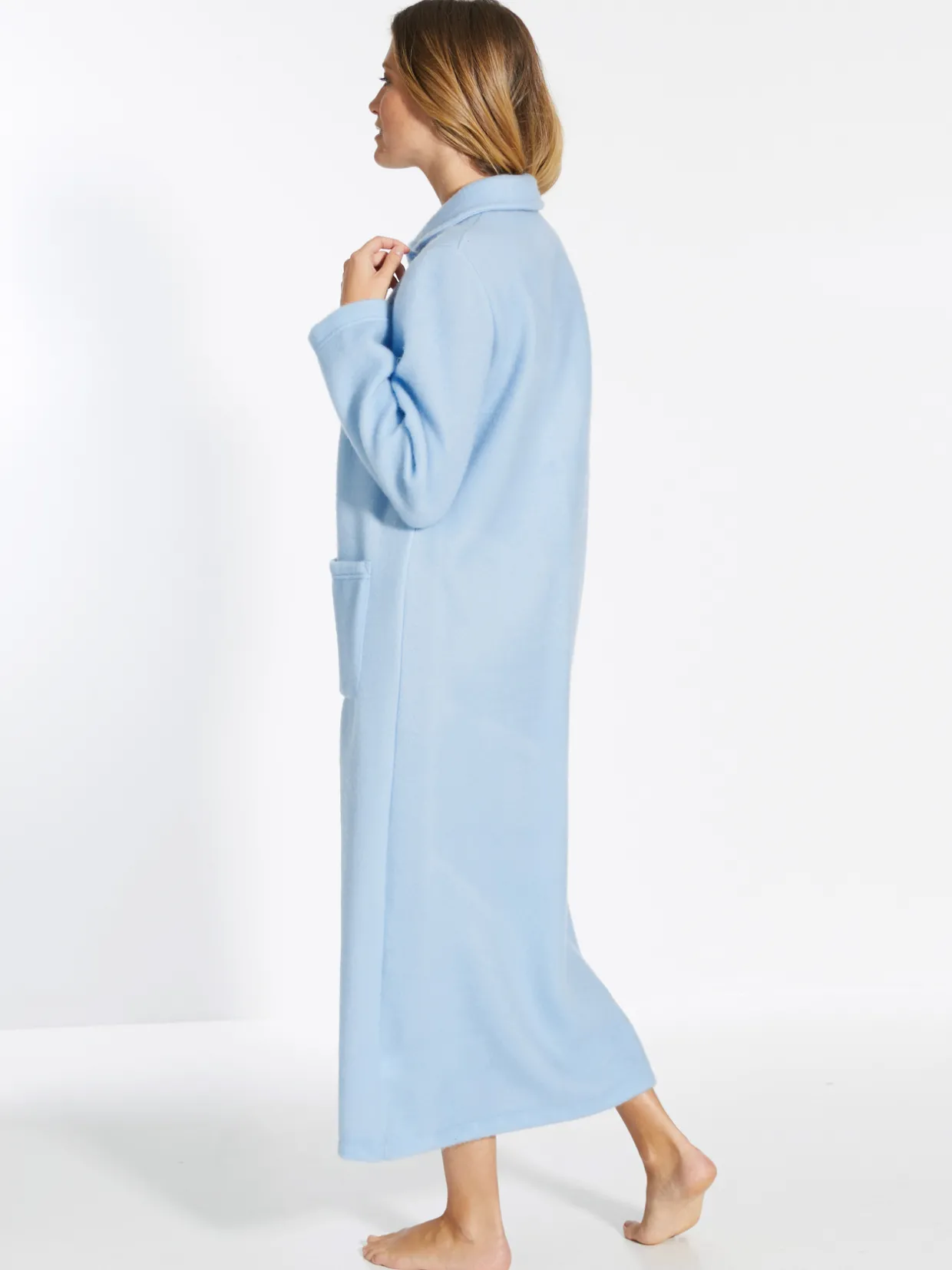 Daxon Robe de chambre col Claudine courtelle