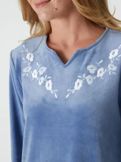 Daxon Robe d'hôtesse en maille velours