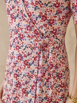 Femme Daxon Robe effet portefeuille en maille