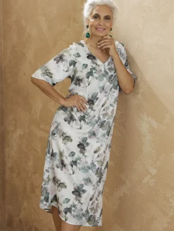 Femme Daxon Robe effet satiné manches larges