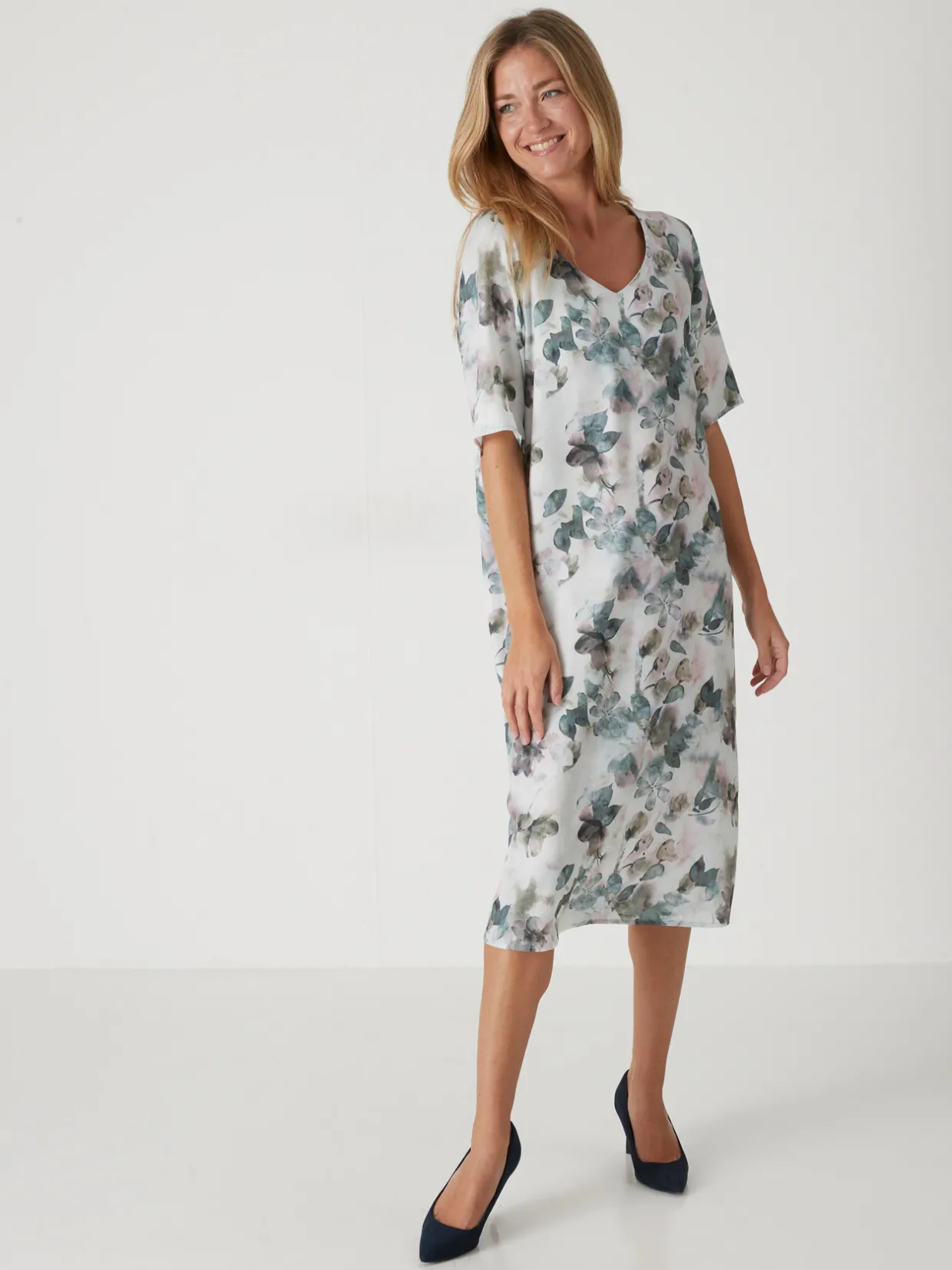 Femme Daxon Robe effet satiné manches larges