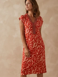 Femme Daxon Robe en maille avec perles fantaisie